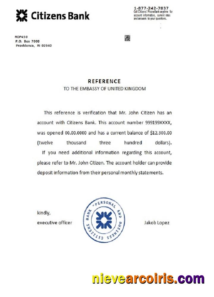 USA Citizens Bank reference